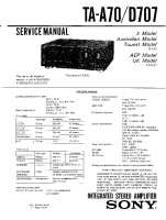 Sony TA-D707 - Service Manual 